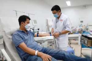 Người dân hiến máu tại Bệnh viện Truyền máu - Huyết học TP.HCM, tháng 6.2021
/// Ảnh: Ngọc Dương