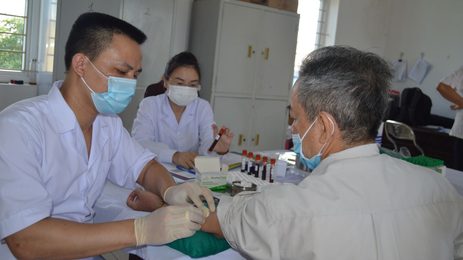 H.Vũ Thư (tỉnh Thái Bình) là địa phương duy nhất tại Việt Nam được chọn thử nghiệm lâm sàng giai đoạn 2 vắc xin Covivac /// ẢNH HOÀNG THÍA